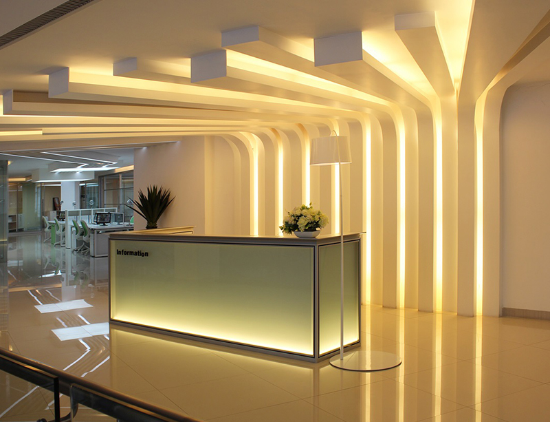 Luxury Glass Reception Desk