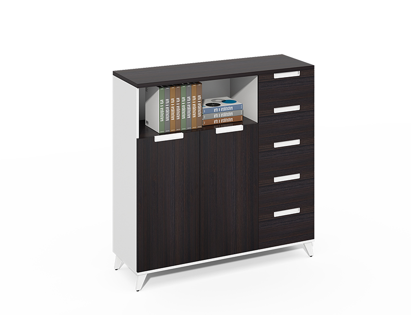 Contemporary 5 drawer file cabinet with shelf CF-CLC1240ZO