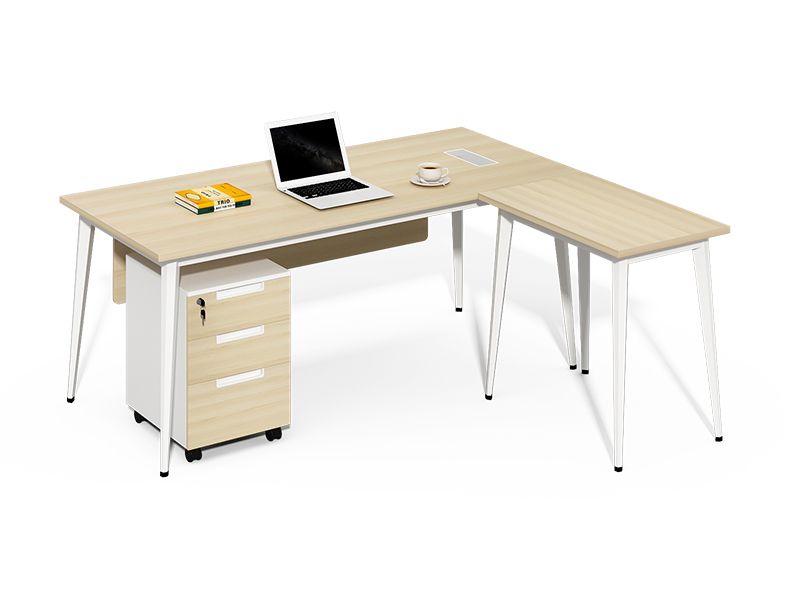 China Commercial office furniture factory l shaped executive table design CF-BKE1600D