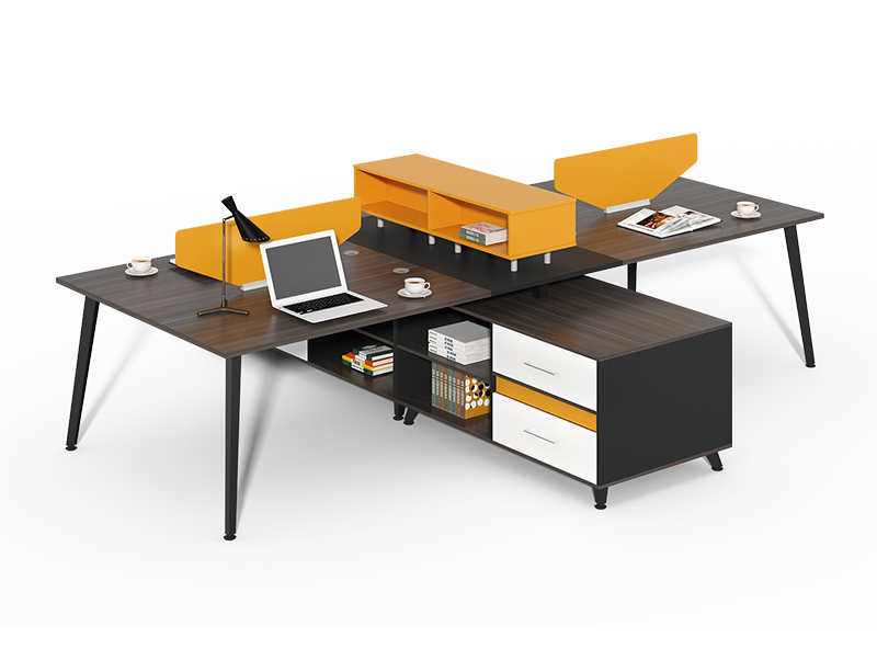 Competitive Price 4 person open office workstations with storage CF-HM2428
