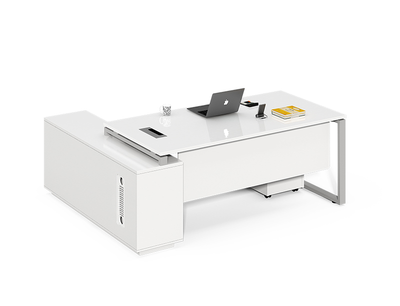 Factory Directly high end modern white color office executive desk set for sale CF-LY1616LB