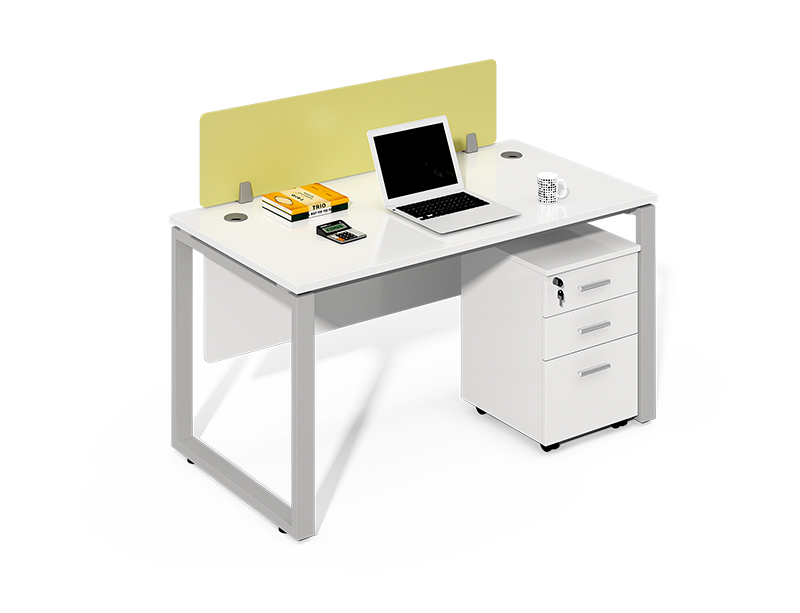 Grey Frame Straight Office Desk with Screens CF-LY1206W