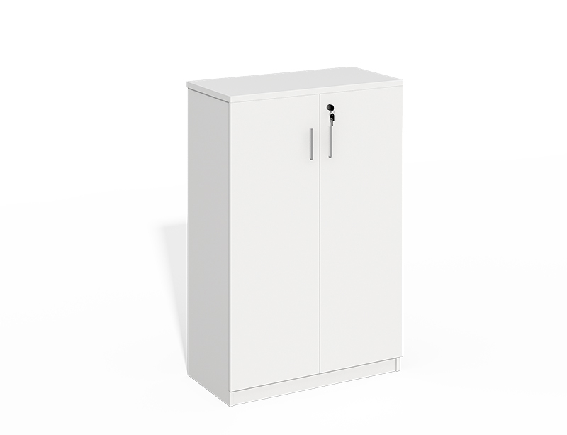 White Wood 2 Doors Filing Cabinet With Lock CF-LY0812C