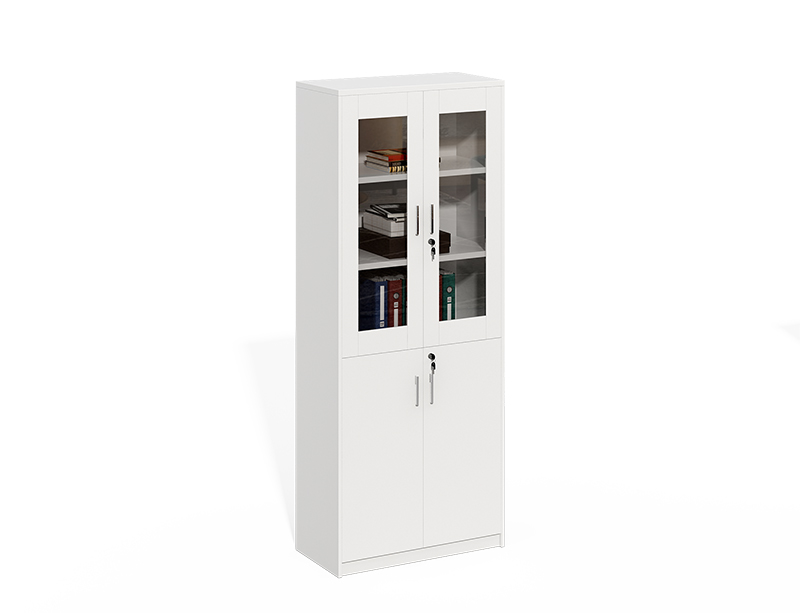 Wooden Frame With Glass Doors File Cabinet CF-LY0820C