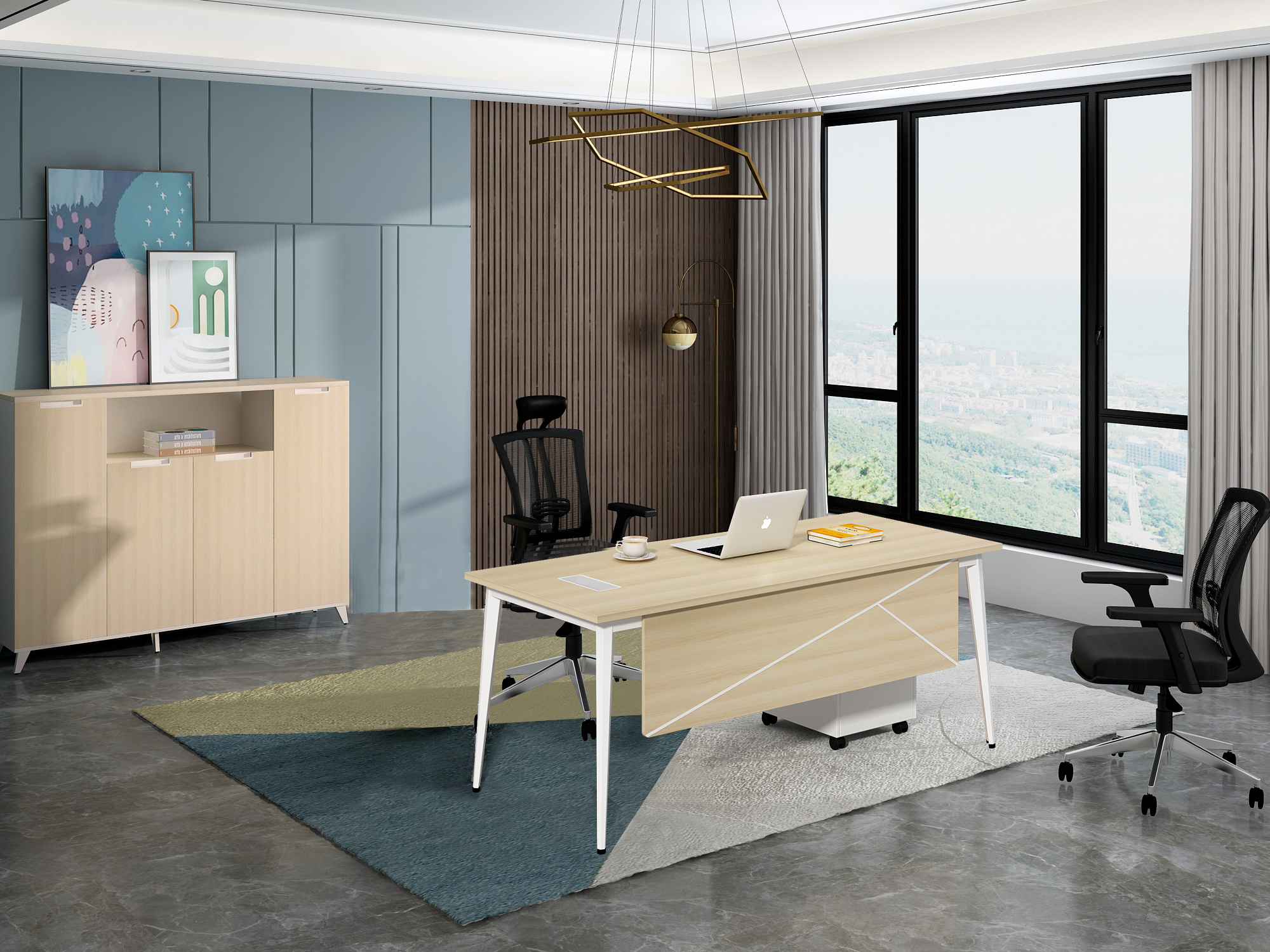 China Office Furniture Factory Price Simple Design Imitation Oak Office Table And Chairs CF-BKE1260F China Office Furniture Factory Price Simple Design Imitation Oak Office Table And Chairs CF-BKE1260F