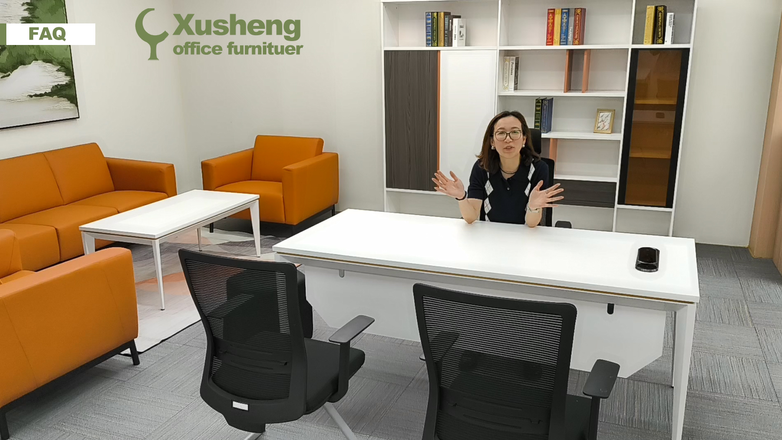 China Office Furniture Factory Price Simple Design Imitation Oak Office Table And Chairs CF-BKE1260F