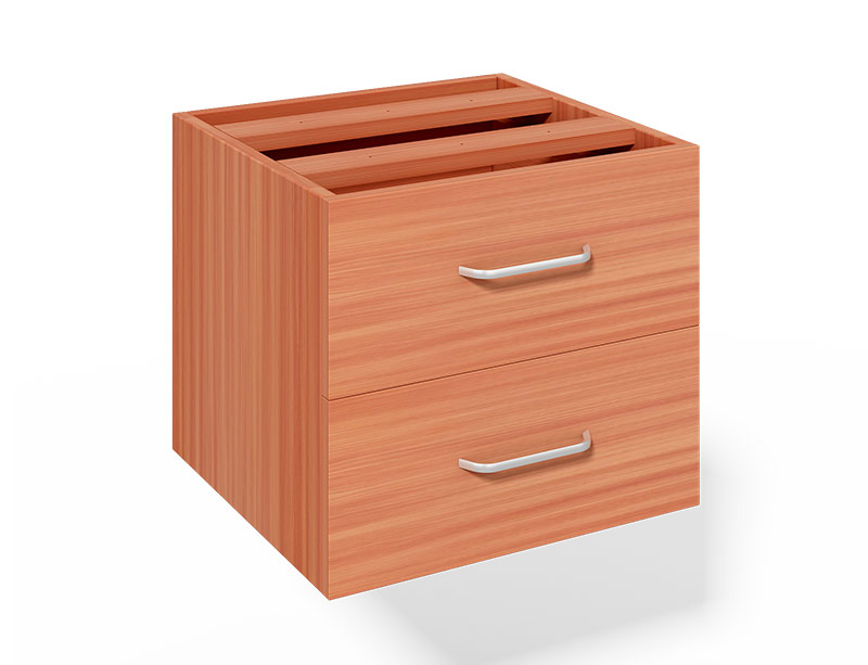 2 drawers fixed pedestal