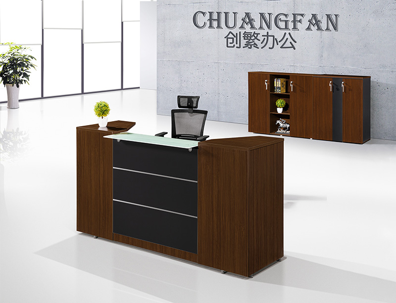 2019 wood Small Reception Desk Design