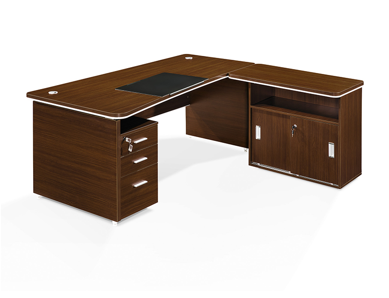 Small L shape Office Desk with side return