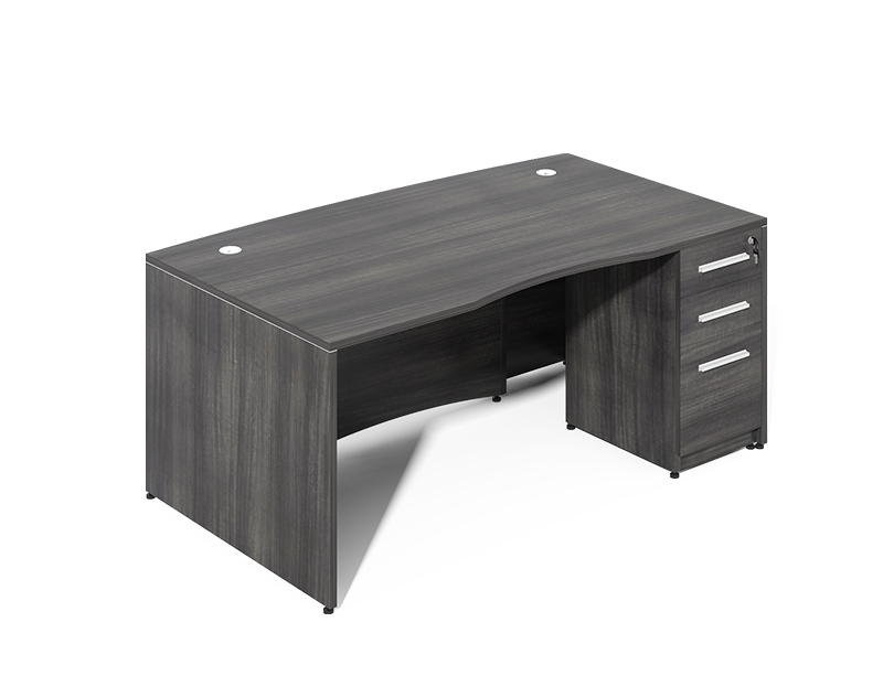 High quality contemporary office furniture Desktop bending 3 drawers office desk