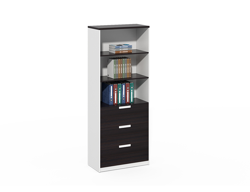 tall black bookshelf