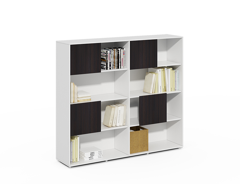 tall black bookshelf