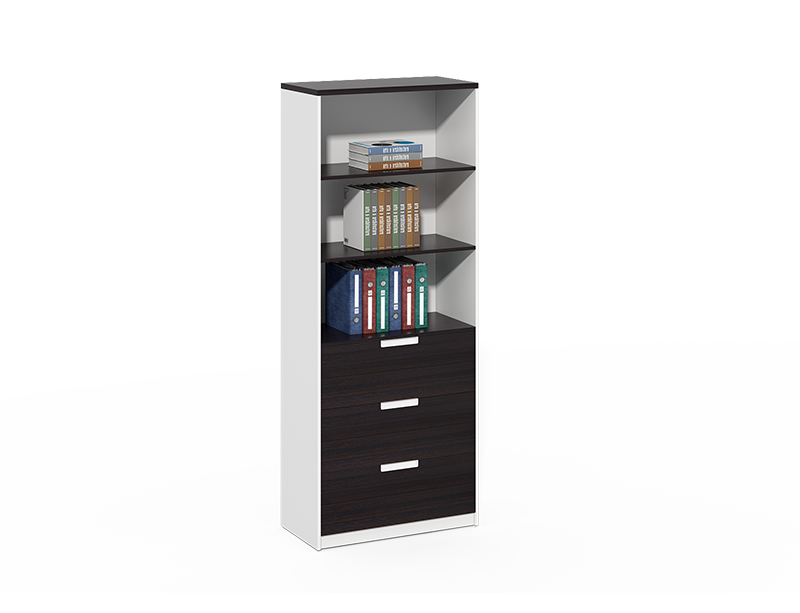 Melamine office furniture 3 big drawers+3-layer doorless filing cabinet  CF-CLF0820D