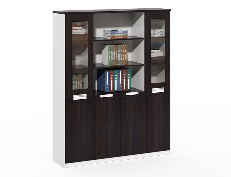 Cheap Best Choice 2 Wooden frame with glass modern file cabinet