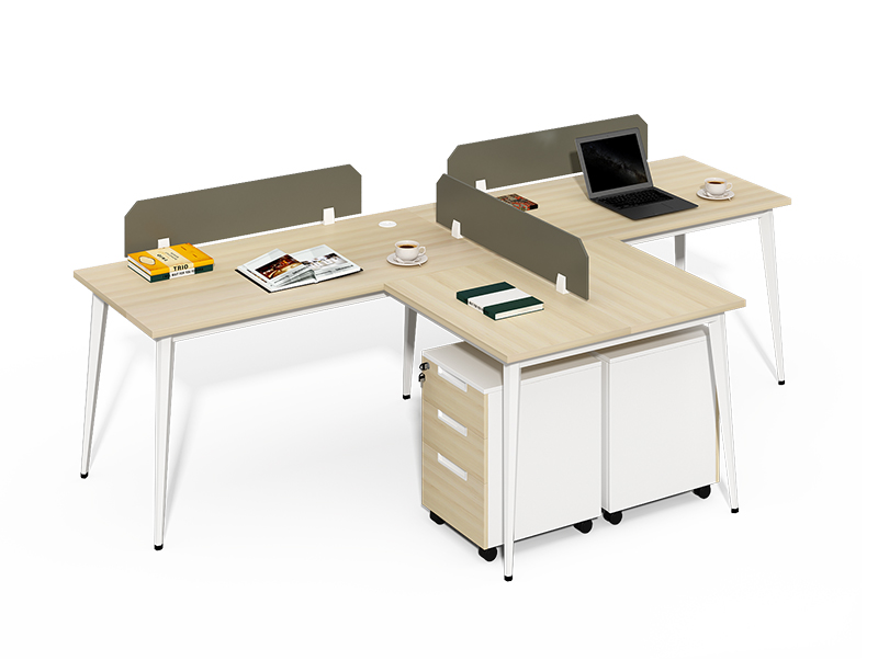 Wholesale office furniture 3 person l shaped office workstation for sale CF-BKW2414Q