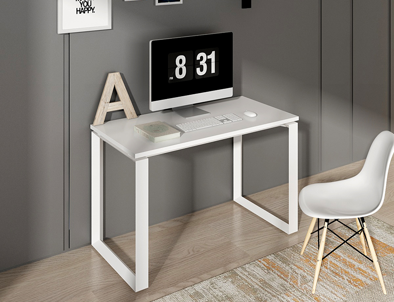 Office Furniture Factory Square Type metal frame white desktop home computer desks CF-U1260B