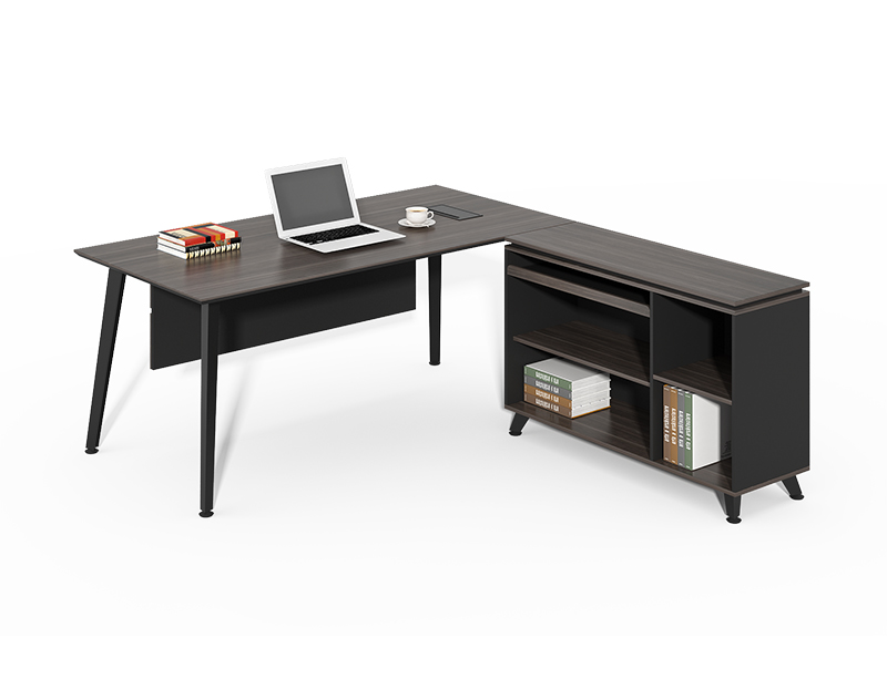 Office Furniture Factory Luxury Black Corner L Shape Ceo Executive Table Desk CF-HM1616A