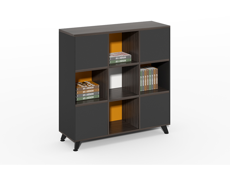 tall bookshelf with cabinet
