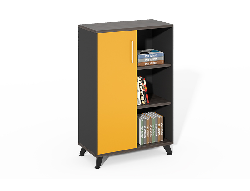 tall bookshelf with cabinet