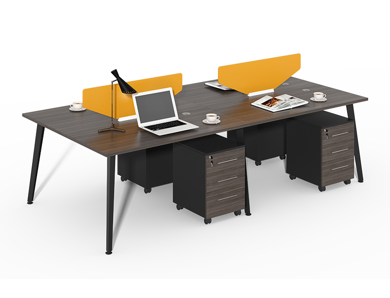 Wholesale 4 Person Wooden Office Partition Desk For Sale CF-HM2412D
