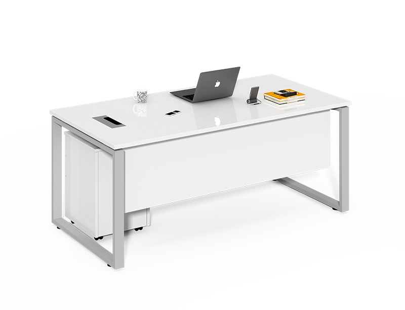 white executive desk