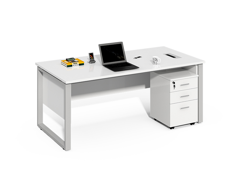 white computer table