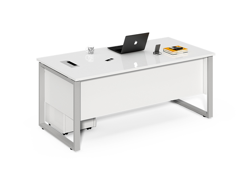 white computer table